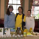 Serving up Green Goodness Smoothies during Registration at Speare's 2nd Annual Shamrock Shuffle