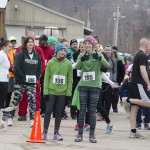 Runners and Walkers at the starting line for Spear's 2nd Annual Shamrock Shuffle 5K Health Walk/Run
