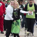 Runners and Walkers at the starting line for Spear's 2nd Annual Shamrock Shuffle 5K Health Walk/Run