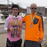 Our Shamrock Shuffle Health Walk/Run is not officially timed, but these two lads were the first and second place runners