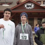 Runners and Walkers at the finish line for Spear's 2nd Annual Shamrock Shuffle 5K Health Walk/Run