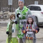 Runners and Walkers at the finish line for Spear's 2nd Annual Shamrock Shuffle 5K Health Walk/Run