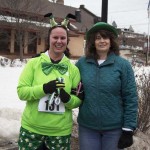 Runners and Walkers at the finish line for Spear's 2nd Annual Shamrock Shuffle 5K Health Walk/Run