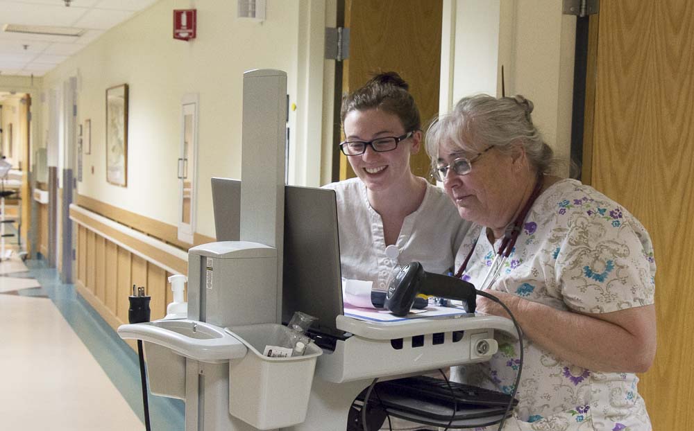 Eleanor Wright, RN Intensive Care and Sarah Muzzey, LNA Med Surg