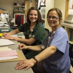 Meredith Houseman RN ICU and Lindsay Carper Student Nurse/LPN