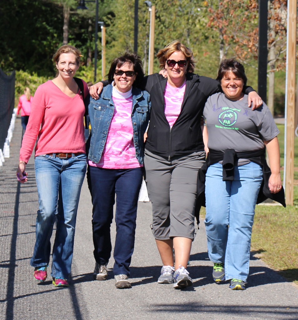 Sarah, AnnMarie, Dina and Chris represented Speare Memorial Hospital at the Keeping You Me and Memories Alive walk-a-thon at PSU