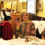 Raffle prize winner at the Q & A at the 6th annual Speare Memorial Hospital Wine, Women & Wisdom in Plymouth NH