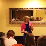 Keynote speaker Carol PHillips at the 6th annual Speare Memorial Hospital Wine, Women & Wisdom in Plymouth NH