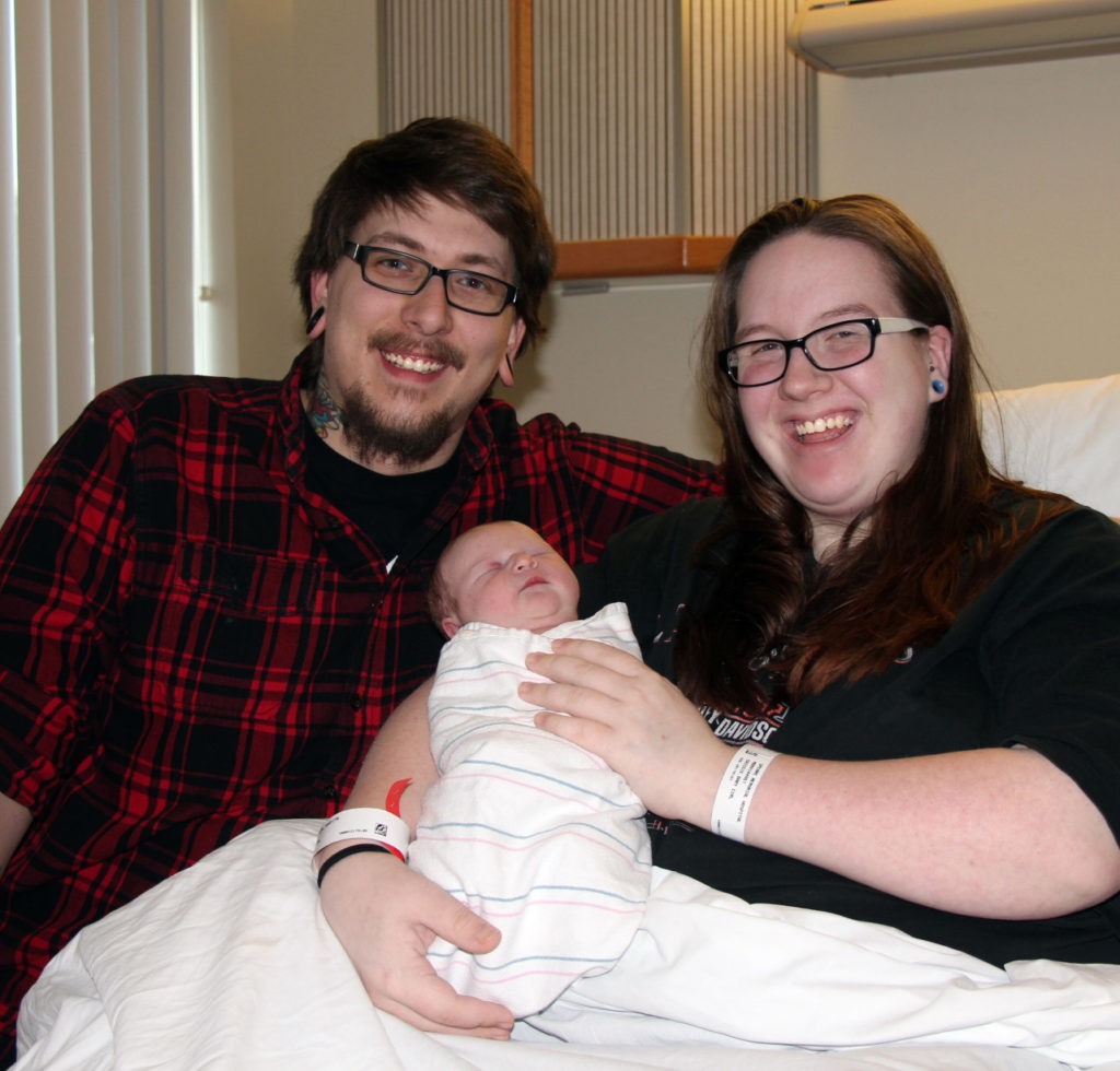 Adam and Willow Caissie and baby Emma Jean