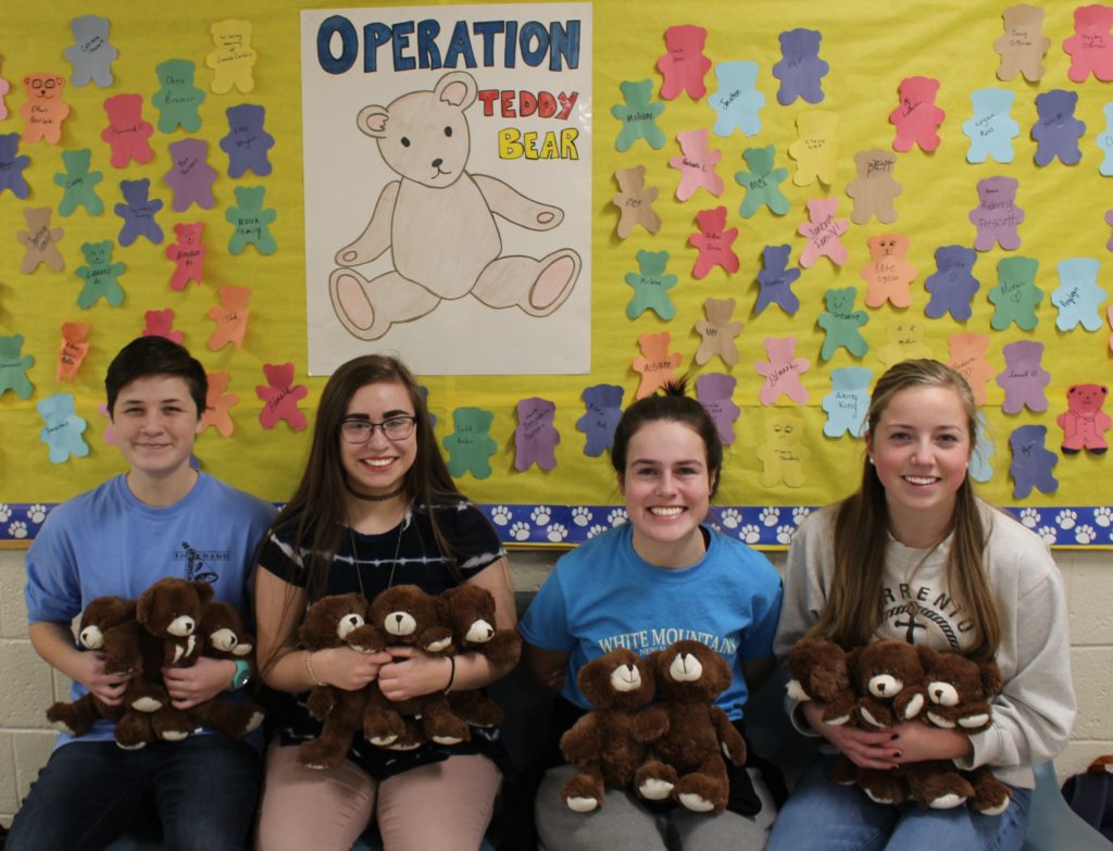 teddy bear donation 2017 PRHS Freshman Class officers