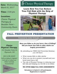 Fall Prevention Presentation @ Choice Physical Therapy