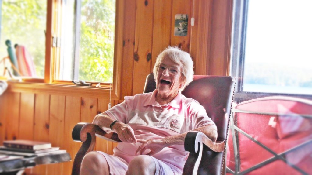 Mary Durgin at her home on Squam Lake