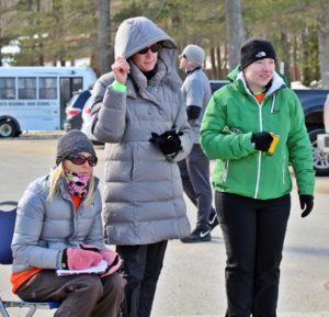 Speare's Shamrock Shuffle 5K 2018 finish line (17) unofficial time keepers