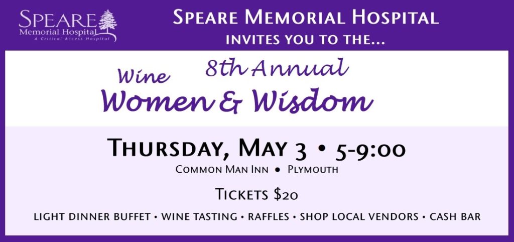 speare memorial hospital wine women and wisdom women's health event