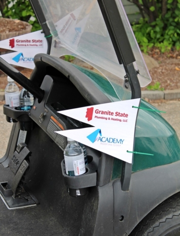Cart Sponsors Granite State Plumbing and Heating, and Academy Roofing