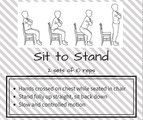 RehabFit Exercise of the Week Chair Sit to Stand Speare Memorial Hospital