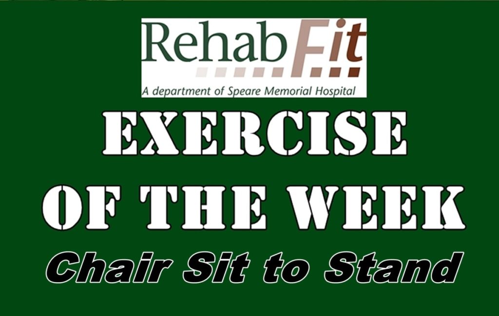 Exercise of the week chair sit to stand