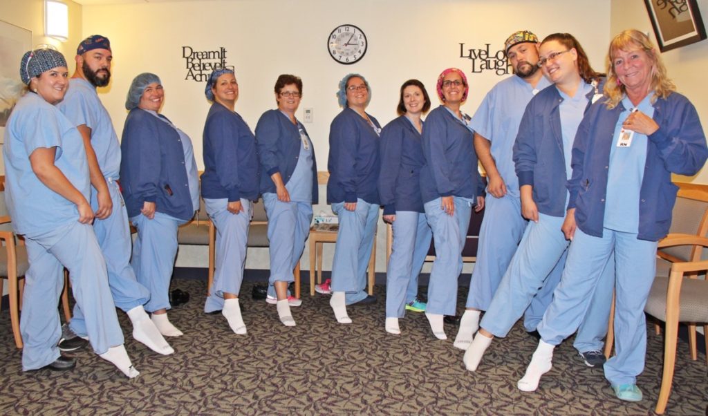 PAD Awareness Month White Sock Day at Speare Memorial Hospital - OR Team