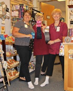 PAD Awareness Month White Sock Day at Speare Memorial Hospital - Volunteers in our gift shop