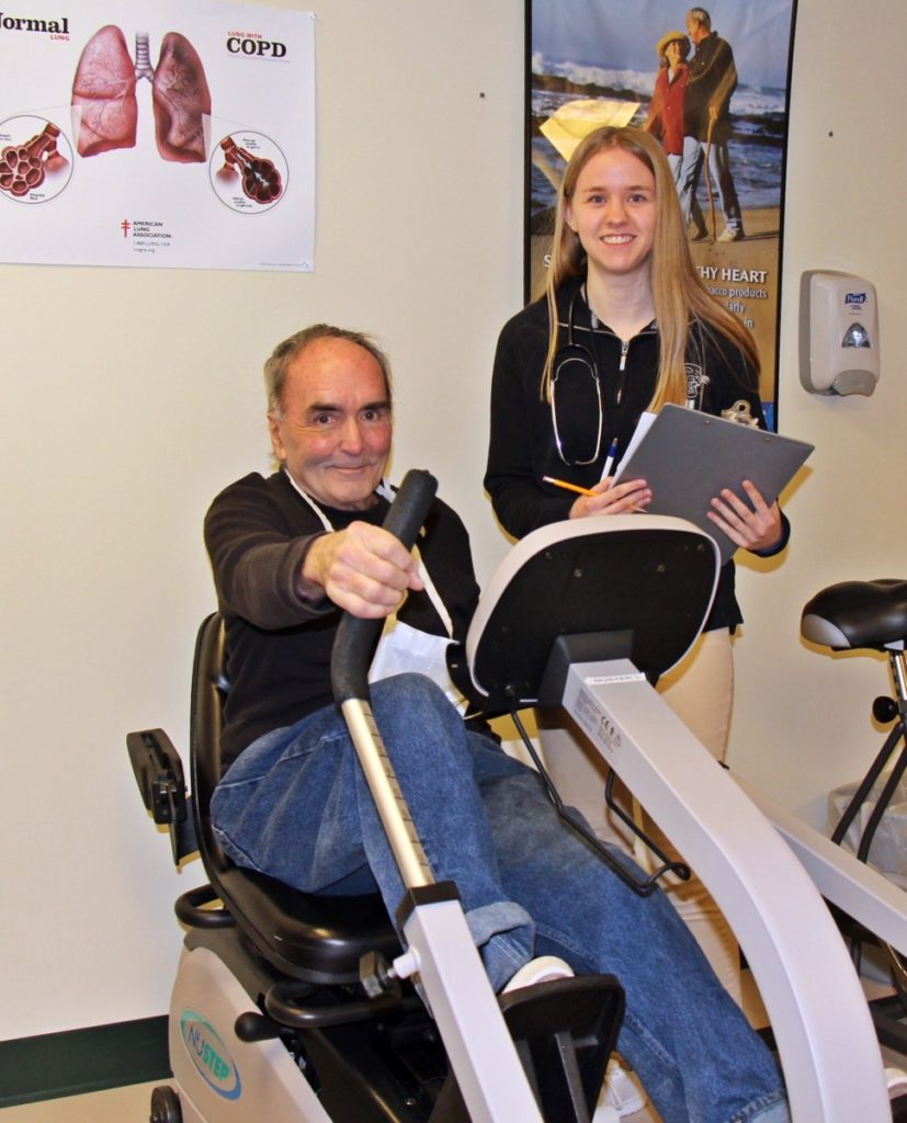 Cardiac Rehab team members working with patients at Speare Memorial Hospital (5)