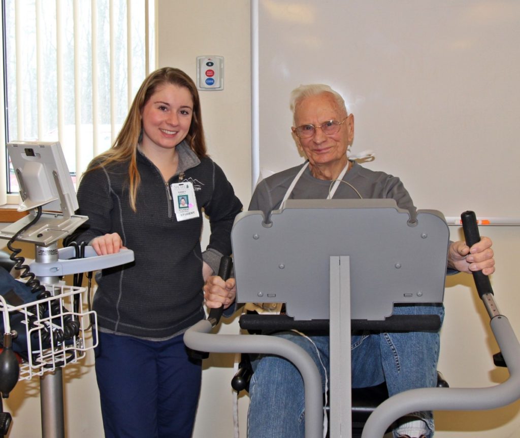 Cardiac Rehab team members working with patients at Speare Memorial Hospital (6)