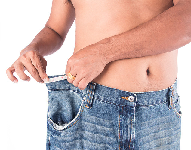 Young man show body after weight loss Young man show body after weight loss