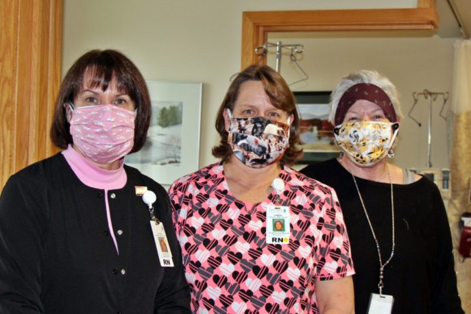 Oncology in fabric masks PPE donations 1 768x458